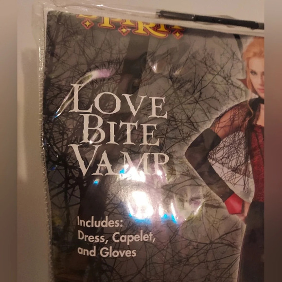Spirit Halloween Love Bite Vamp Costume - Includes Dress, Capelet & Gloves Small - Picture 2 of 16